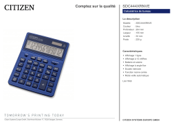 Citizen SDC444XRNVE calculator Fiche technique