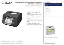 Citizen CL-S521II printer Fiche technique