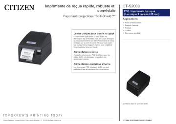 Citizen CT-S2000 printer Fiche technique | Fixfr