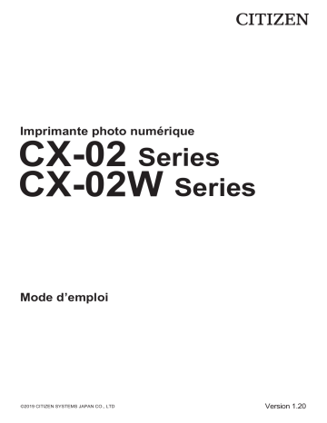 CX-02W | Citizen CX-02 printer Manuel utilisateur | Fixfr