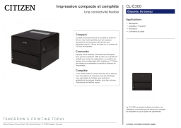 Citizen CL-E300 printer Fiche technique