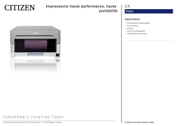 Citizen CX printer Fiche technique