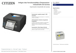 Citizen CL-S531 printer Fiche technique