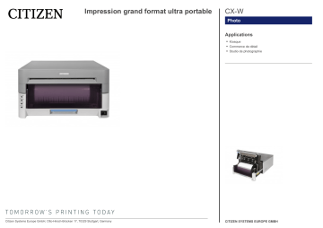 Citizen CX-W printer Fiche technique | Fixfr
