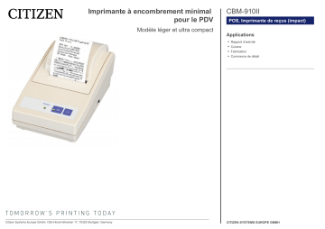 Citizen CBM-910II printer Fiche technique | Fixfr