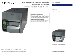 Citizen CL-S700DT printer Fiche technique