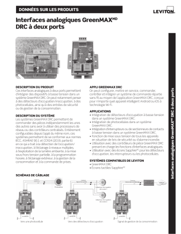 Leviton DRID0-C02 Analog Interface Fiche technique | Fixfr