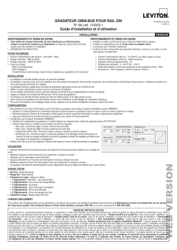 Leviton 110A00-1 Omni-Bus Dimmer DIN Rail Module Manuel utilisateur