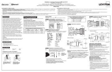 Leviton DD710-BDZ Decora Digital Dimmer for 0-10V Power Supplies, 950VA/1350VA Fluorescent, 10A LED, 120/277VAC Manuel utilisateur | Fixfr