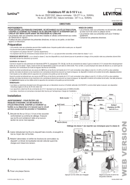 Leviton ZS057-D0Z 0-10V Wall Dimmer Guide d'installation