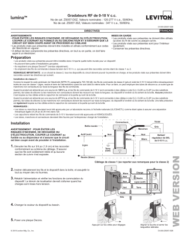 ZS057-30Z | Leviton ZS057-D0Z 0-10V Wall Dimmer Guide d'installation | Fixfr