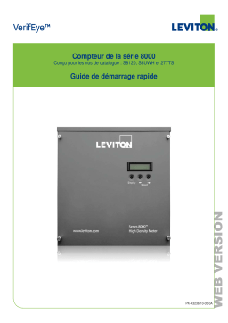 Leviton S8UWH-83 Series 8000, Commercial & Industrial Submeter, 120/208 or 277/480V 1PH 3W or 3PH 4W, Phase Config 8x3 Guide de démarrage rapide