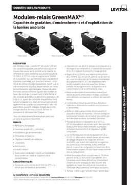 Leviton RELAY-2CB Relay Module Fiche technique