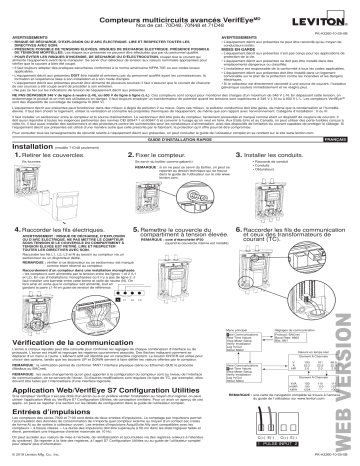 70D48 | 70N48 | Mode d'emploi | Leviton 71D48 Series 7100 Dual Voltage, Branch Circuit Monitor, 48 inputs, LCD display, NEMA 1 enclosure  Manuel utilisateur | Fixfr