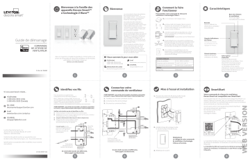 Installation manuel | Leviton ZW4SF-1BW Indoor Decora Smart 4 Speed Fan Controller Guide d'installation | Fixfr