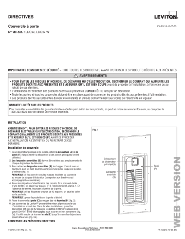 Leviton LDC66-W 66 Space Indoor Load Center Cover and Door Manuel utilisateur | Fixfr