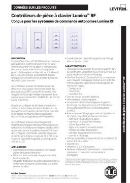 Leviton DLDNK-2W Keypad Room Controller Fiche technique