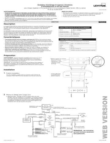 Leviton ECS00-DDW Emergency Power Dimmer Control Manuel utilisateur | Fixfr