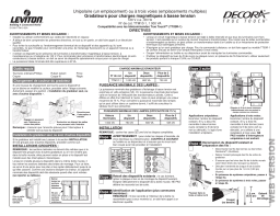 Leviton TTM10-1GS 1000VA, 120 Volt AC 60Hz, Single-Pole & 3-Way, True Touch Preset Digital Magnetic Low-Voltage Touch Dimmer, LED Locator Light Manuel utilisateur
