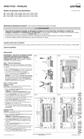 LP212-CBD | LP410-CBW | LP212-CLW | LP212-CBW | LP420-CBD | LP422-CLD | LP412-CBW | LP415-CBW | LP310-CBW | LP320-CLW | LP410-CBD | LP415-CBD | LP422-CBD | LP210-CBW | LP320-CBW | LP422-CBW | LP412-CBD | Leviton LP310-CBD Canada, Indoor Load Center, NEMA 1 Manuel utilisateur | Fixfr