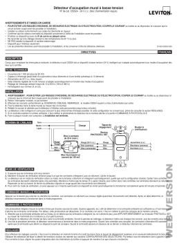 Leviton OSS24-I0W Occupancy Manuel utilisateur