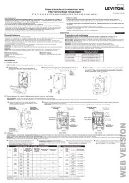 Leviton 460MI9WLEVS Non-Fused Mechanical Interlock Manuel utilisateur