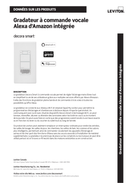 Leviton DWVAA-1BW Decora Smart Voice Dimmer spécification