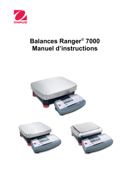Ohaus R71MHD3 Ranger® 7000 Manuel utilisateur