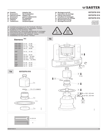 AVM 234S | AVN 224S | sauter AVF 234S Ventilantrieb SUT Manuel utilisateur | Fixfr