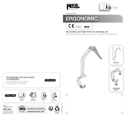 Petzl ERGONOMIC Ice Axe Manuel utilisateur