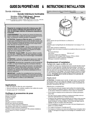 Manuel du propriétaire | Airmar P75M, P79, P79S, P95M Adjustable Angle Manuel utilisateur | Fixfr