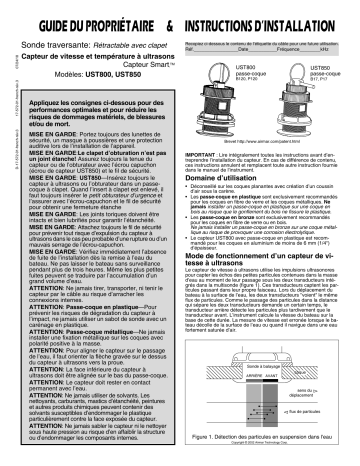 B17, P17 UST850 Ultrasonic | Manuel du propriétaire | Airmar B120, P120 UST800 Ultrasonic Manuel utilisateur | Fixfr