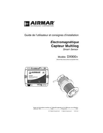 P617V, SS617V DX900+ Electromagnetic Multilog | Manuel du propriétaire | Airmar DX900+ CAST App Manuel utilisateur | Fixfr