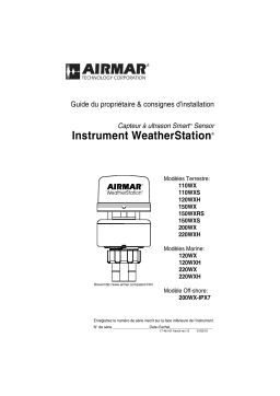 Airmar 110WX, 110WXS, 120WXH, 150WX, 150WXRS, 150WXS, 200WX, 220WXH, 120WX, 120WXH, 220WX, 220WXH, 200WX-IPX7 Manuel utilisateur