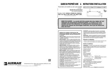 Manuel du propriétaire | Airmar CM599LH, CM599LM, CM599LHW, PM111LH, PM111LM, PM111LHW, PM411LWM Pocket, Keel, or Welded-tank Mount Manuel utilisateur | Fixfr