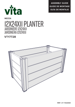 Vita MEZZA 12x24 Planter Manuel utilisateur