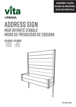 Vita Urbana Address Sign Manuel utilisateur