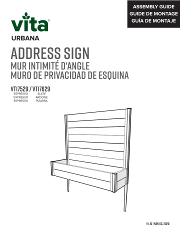 Mode d'emploi | Vita Urbana Address Sign Manuel utilisateur | Fixfr