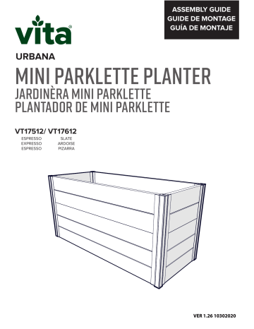 Mode d'emploi | Vita URBANA Small Parklette with Trellis Manuel utilisateur | Fixfr