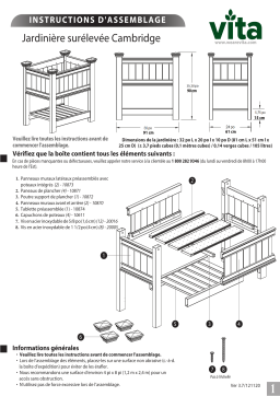 Vita CLASSIC Kingsrow Elevated Garden with Trellis Manuel utilisateur