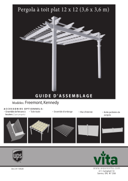 Vita 12x12 Freemont Attached Pergola Manuel utilisateur