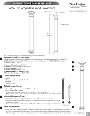 Mode d'emploi | Vita Providence Lamp Post Manuel utilisateur | Fixfr