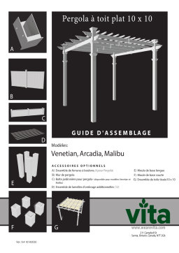 Vita 10x10 Malibu Canopy Pergola Manuel utilisateur