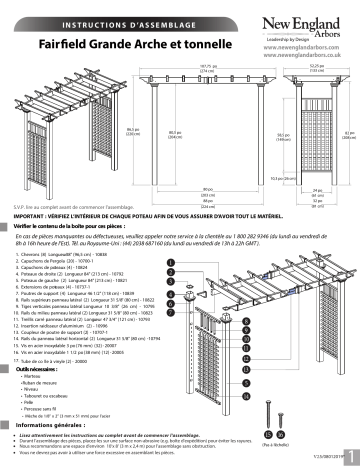 Mode d'emploi | Vita Fairfield Grande Arbor Manuel utilisateur | Fixfr