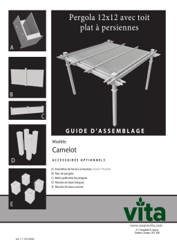 Vita 12x12 Camelot Louvered Pergola Manuel utilisateur