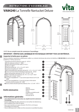 Vita Nantucket Deluxe Arbor Manuel utilisateur