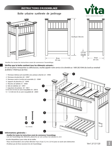 Mode d'emploi | Vita Urbanscape Elevated Tomato Garden Manuel utilisateur | Fixfr