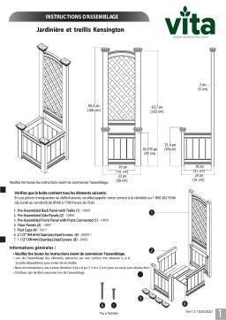 Vita CLASSIC Kensington Planter Box & Trellis Manuel utilisateur