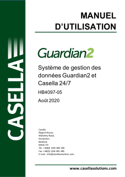 Casella Guardian2 24/7 Manuel utilisateur