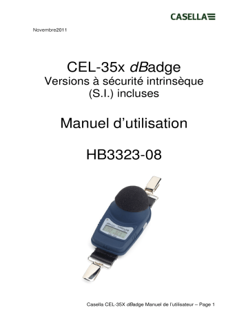 Casella dBadge Noise Dosimeter Series Manuel utilisateur | Fixfr